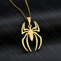 Stainless Steel Spider Pendant Necklace Gothic Style Unisex