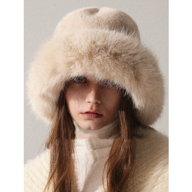 Women's Oversized Furry Fisherman Hat – Mongolian