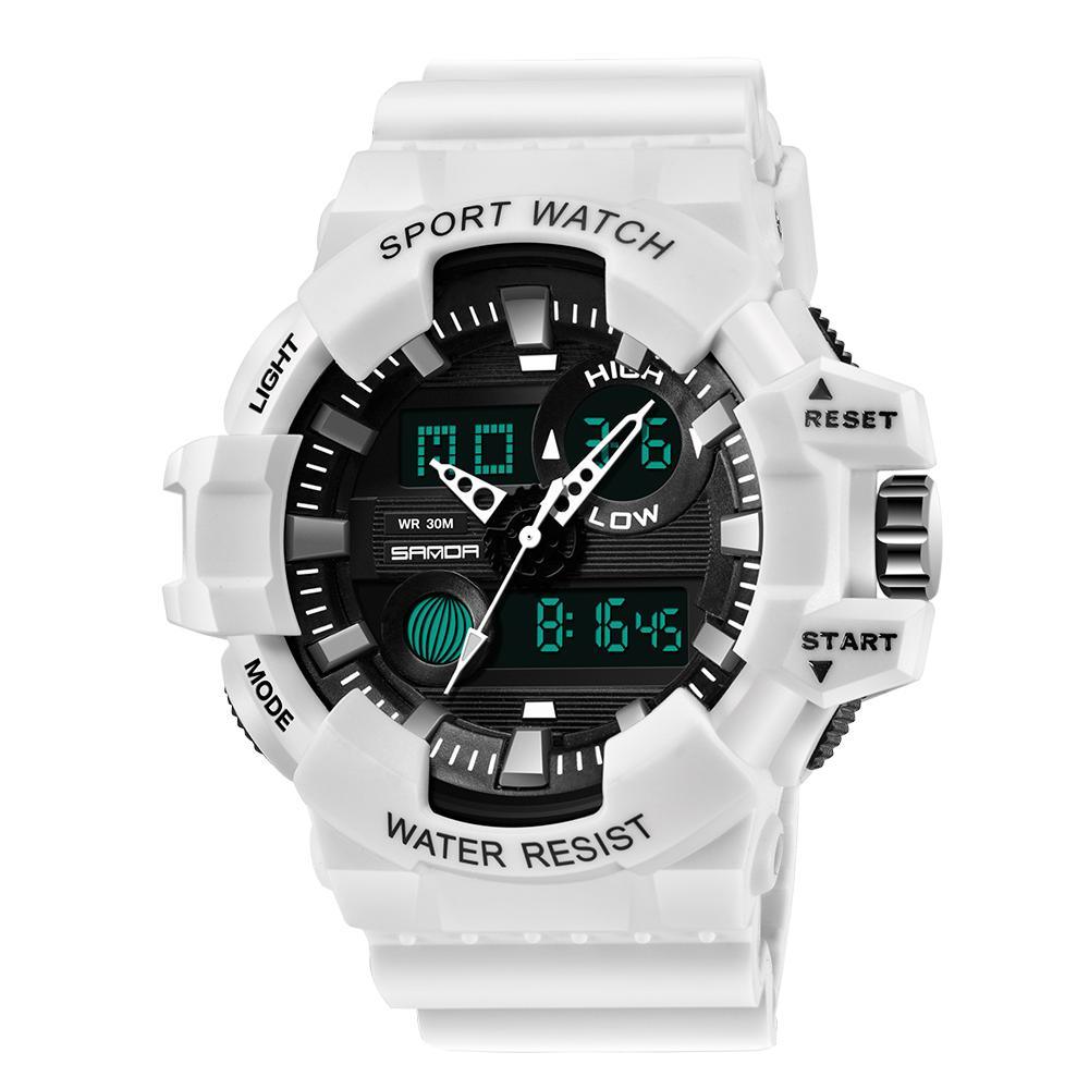 Men's LED Digital Sport Watch Waterproof Military Style 55mm Dial