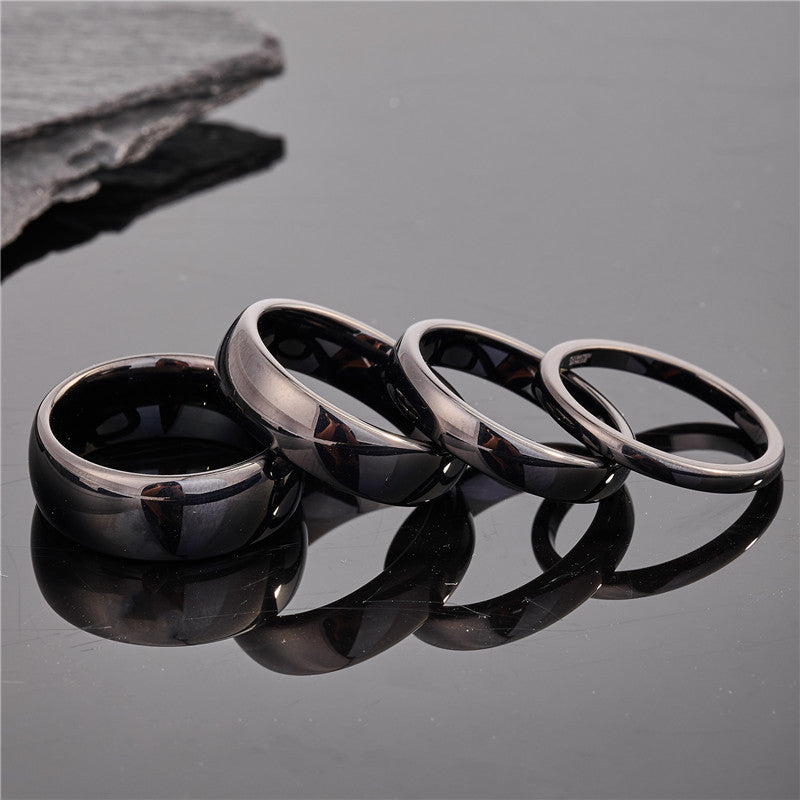Sleek Unisex Polished Tungsten Carbide Ring That Wont Fade