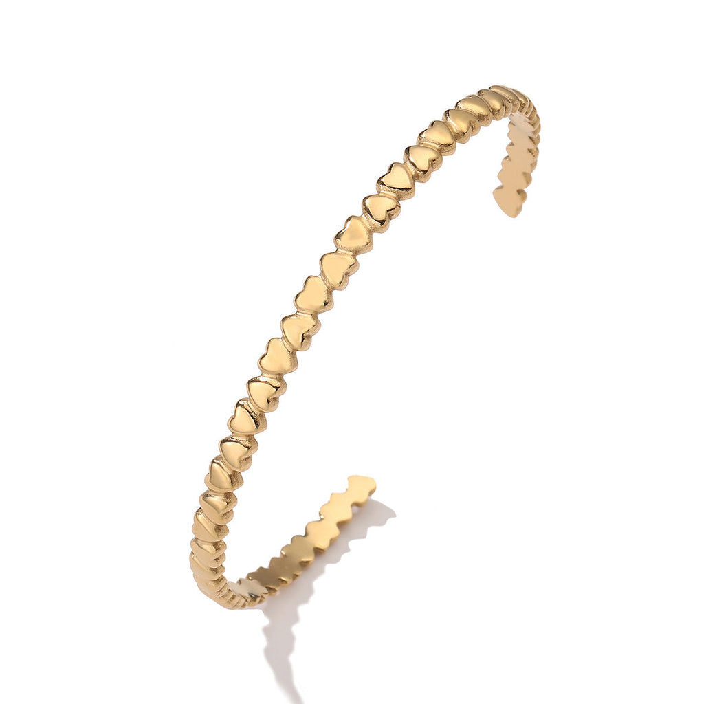 Women's Personalized 18K Gold-plated Stainless Steel Bracelet