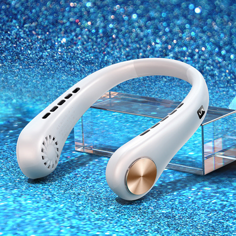 Portable Bladeless Hanging Neck Fan for Kids – Rechargeable Summer Air