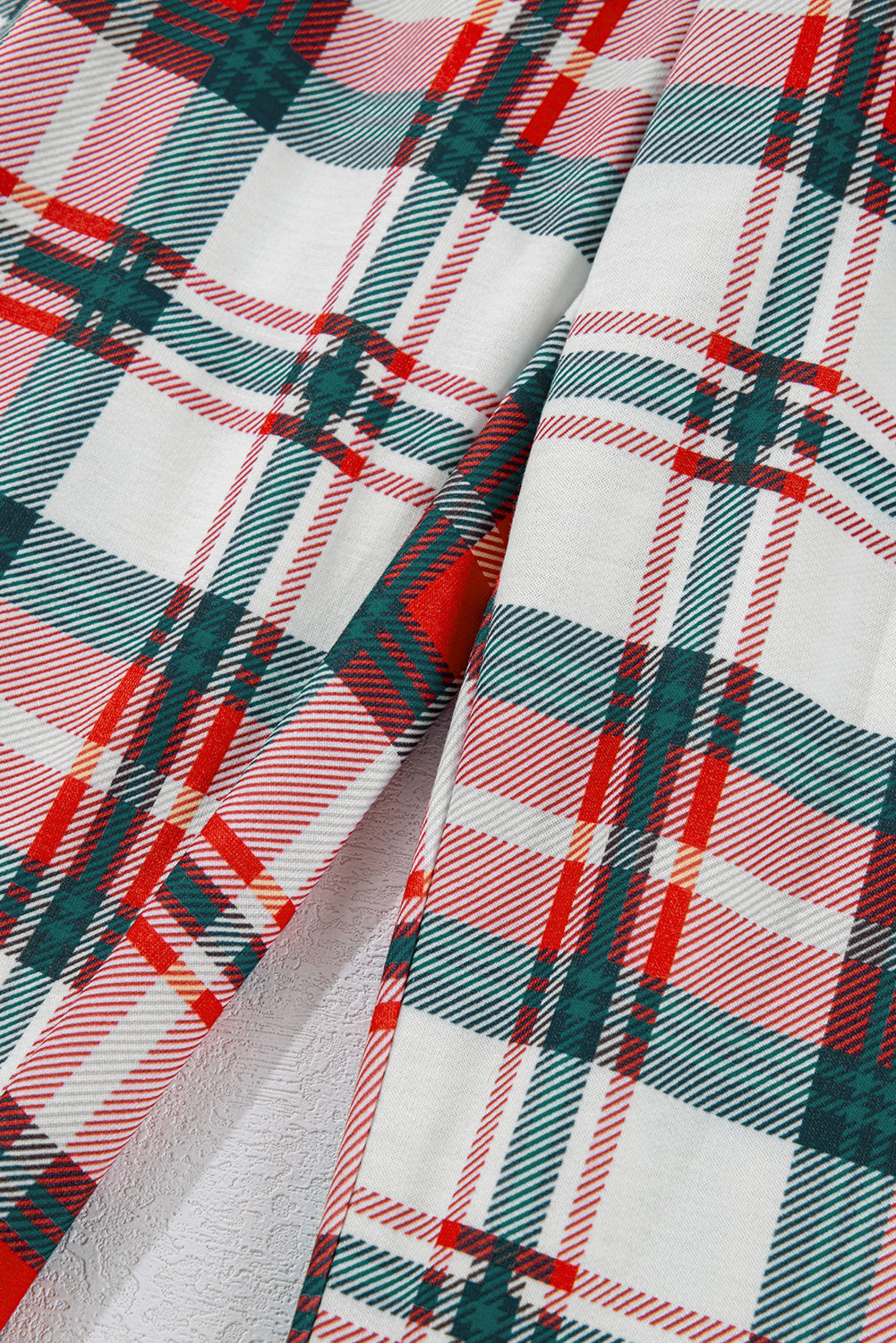 Womens Long Sleeve Plaid Pajama Set Festive Sleepwear - Image 8