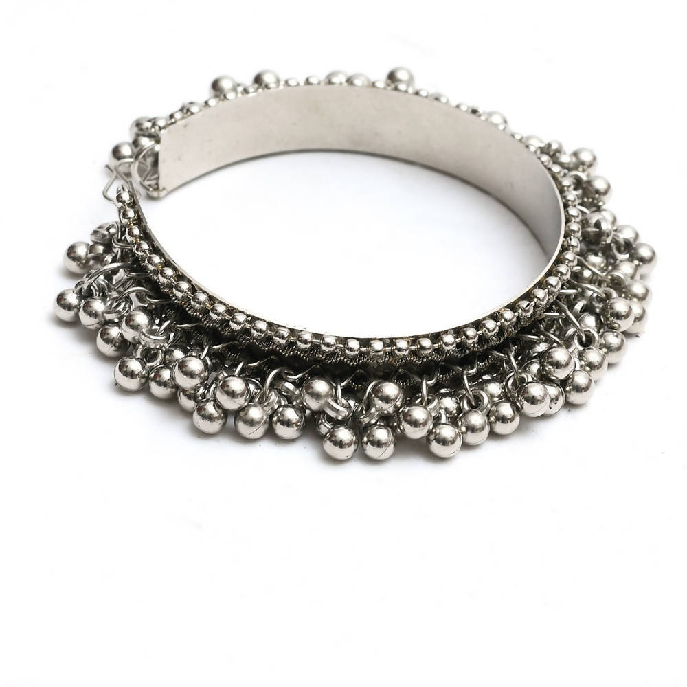 Handcrafted Oxidised Silver-Plated Ghungroo Bracelet