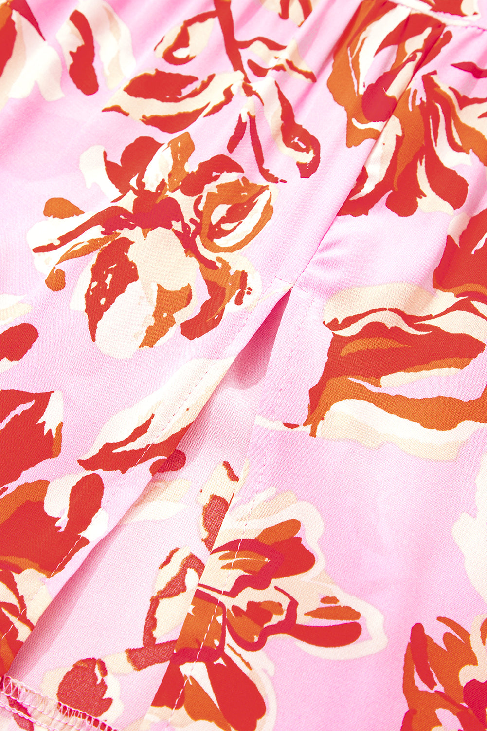 Blue Bohemian Floral Tiered Maxi Skirt with Side Split