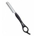 Professional Feather Styling Razor in black finish for precision hair cutting