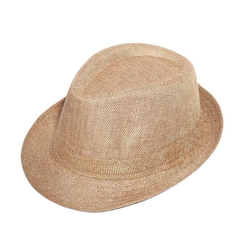 Retro Wide Brim Fedora Hat - Classic Gentleman Summer Cap