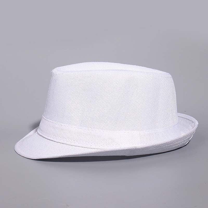 Retro Wide Brim Fedora Hat - Classic Gentleman Summer Cap