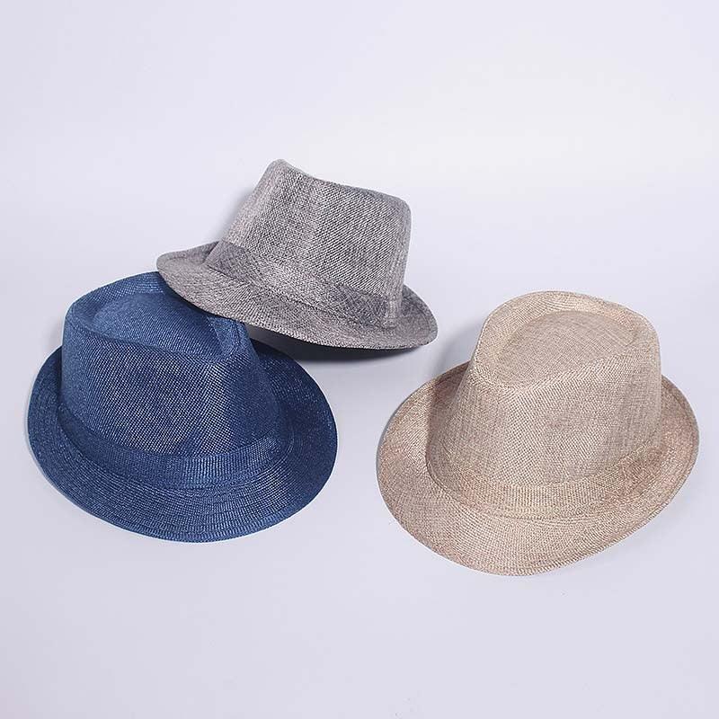 Retro Wide Brim Fedora Hat - Classic Gentleman Summer Cap