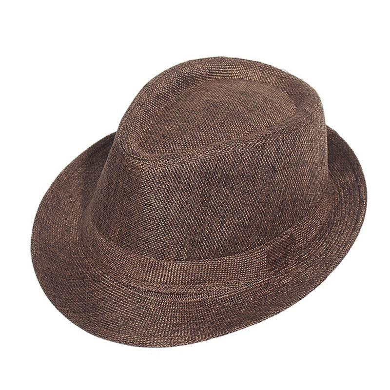 Retro Wide Brim Fedora Hat - Classic Gentleman Summer Cap