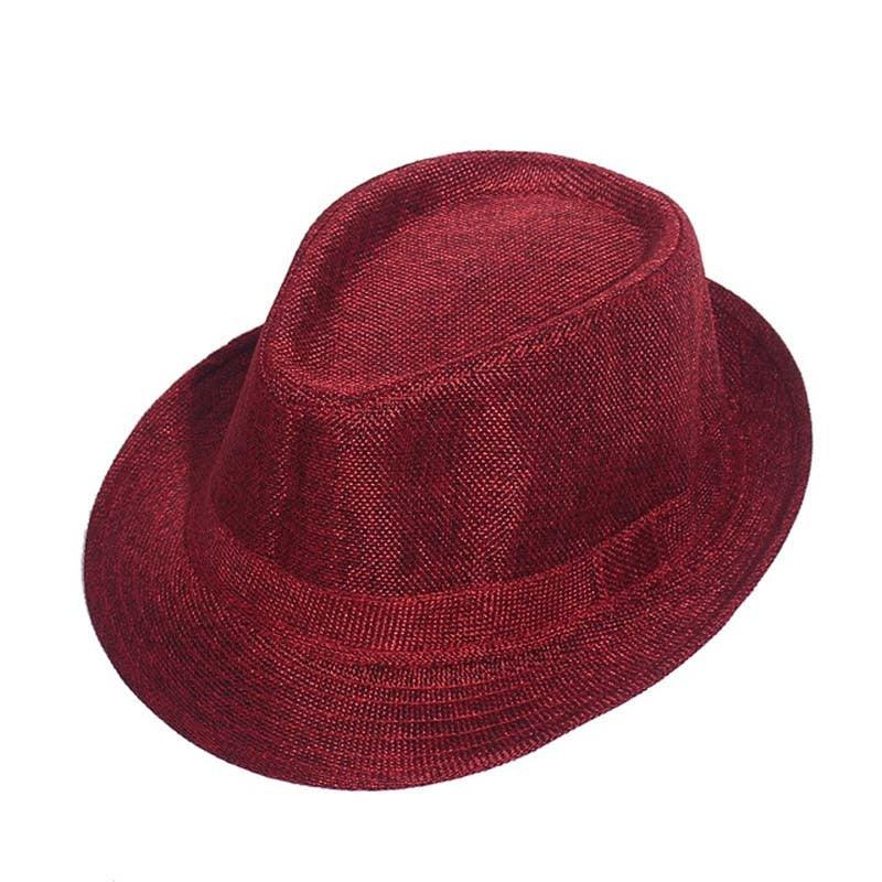 Retro Wide Brim Fedora Hat - Classic Gentleman Summer Cap