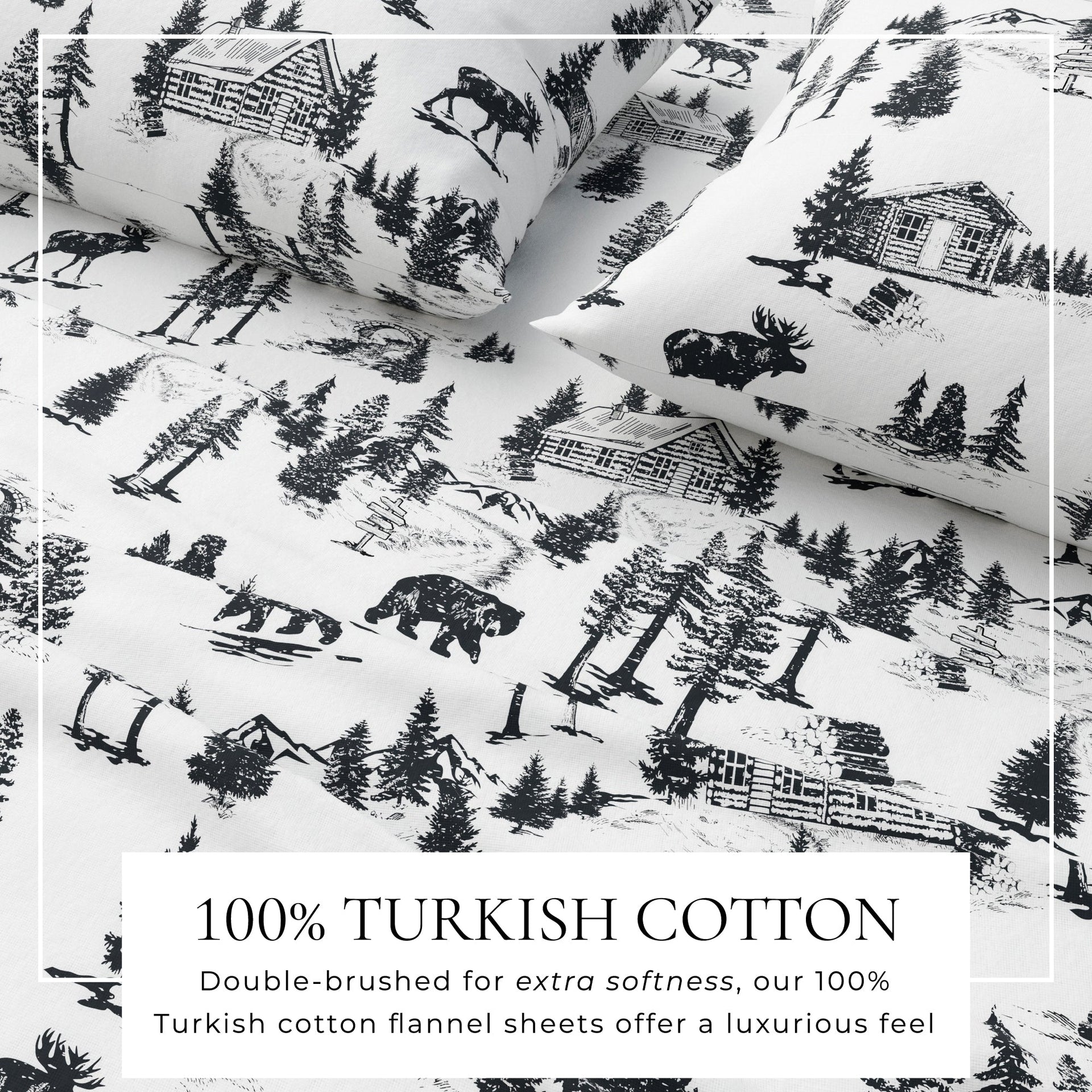 Turkish Cotton Flannel Sheet - Lakeview Collection