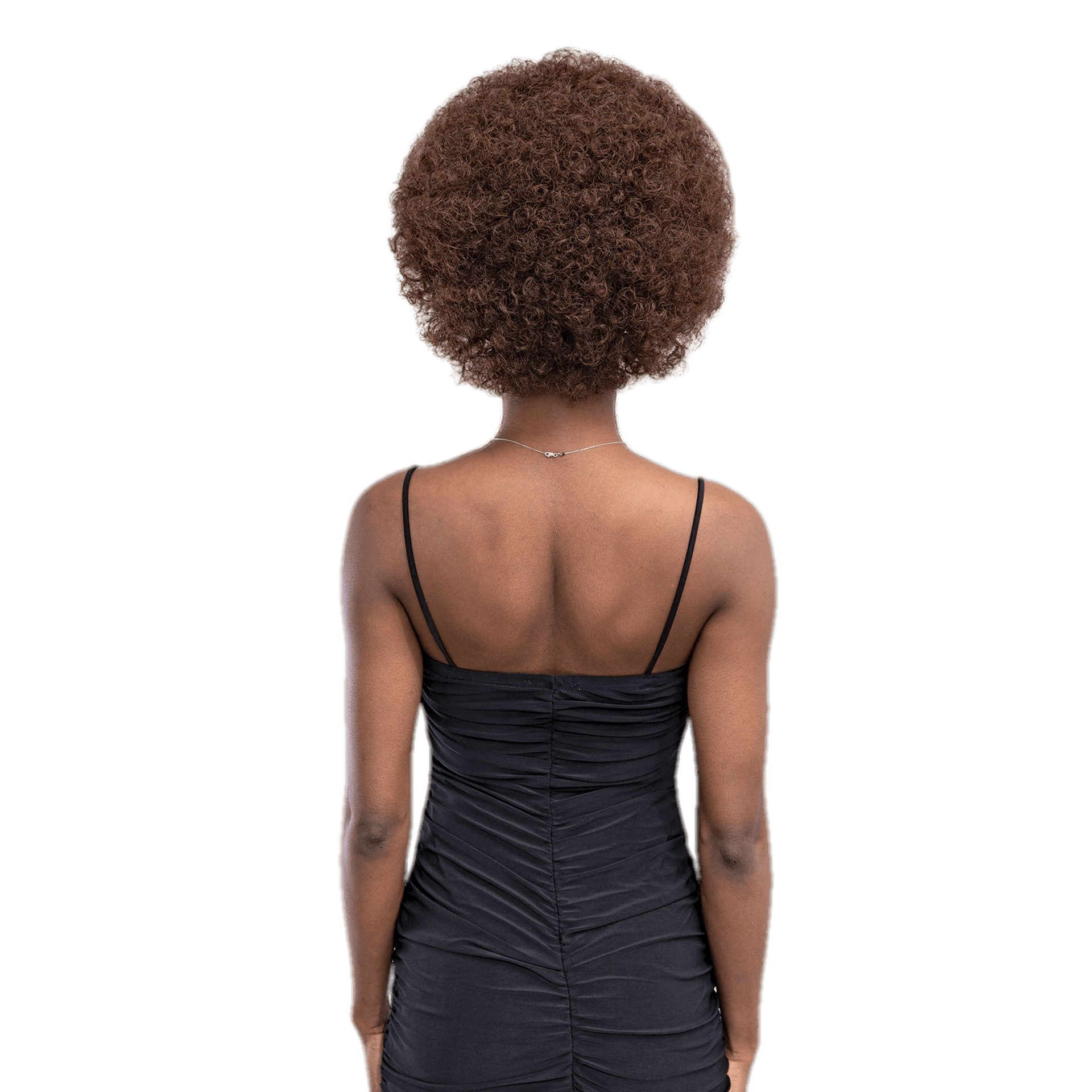 Femi Collection Afro Wig, Medium-Brown Natural Human Hair Wig