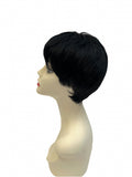 Alana Sepia Synthetic Short Wig with Side Bangs and Vibrant Color