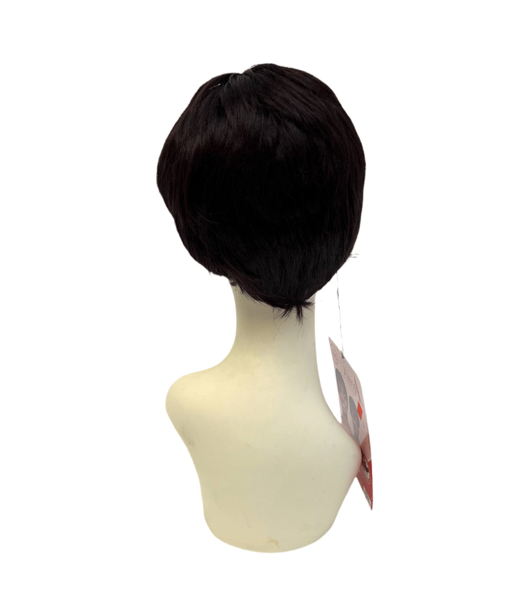 Alana Sepia Synthetic Short Wig with Side Bangs and Vibrant Color