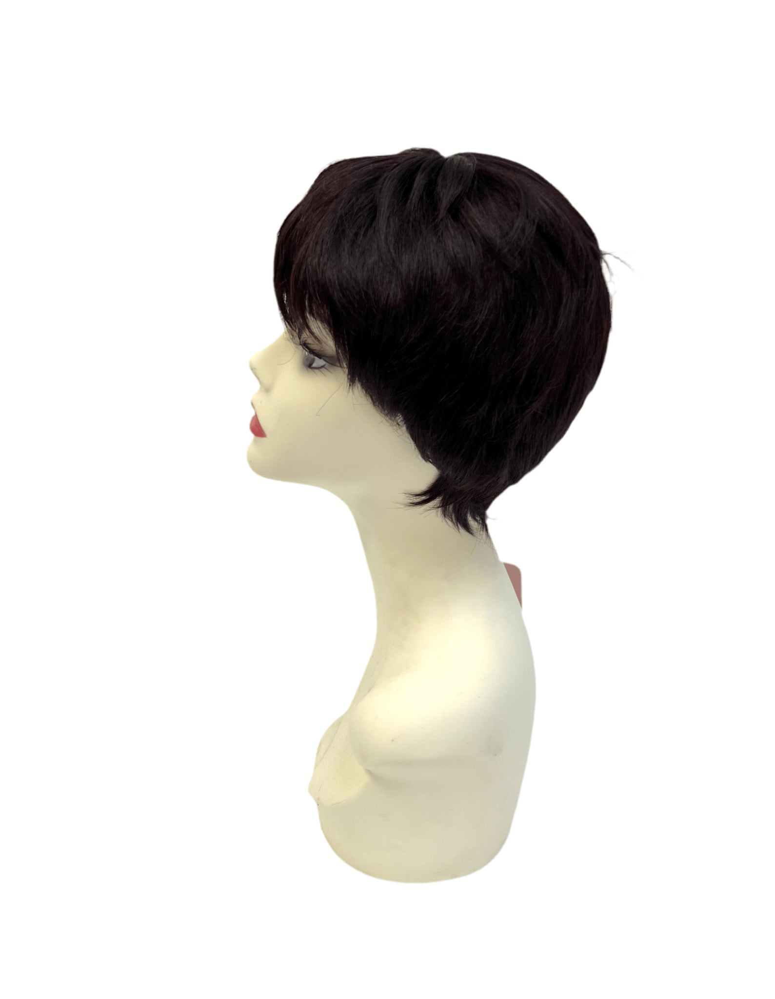 Alana Sepia Synthetic Short Wig with Side Bangs and Vibrant Color