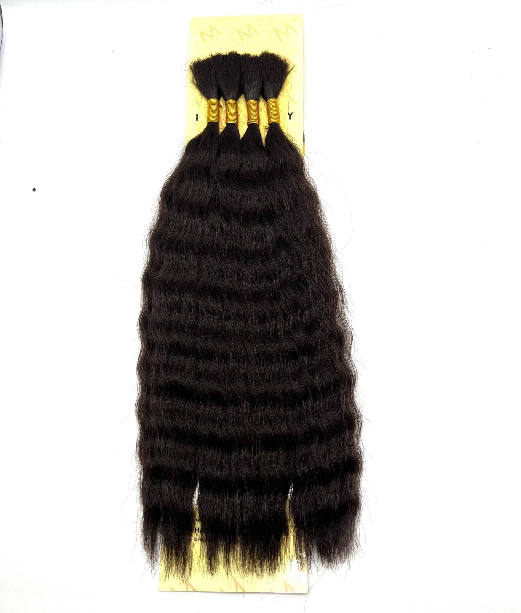 14" Wet & Wavy Bulk Hair Extensions for Versatile Styling - Black