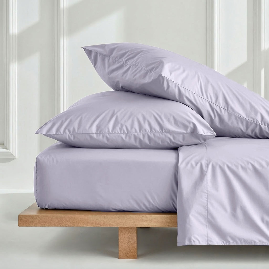 Australian Cotton Sateen Sheet Set in Solid and Stripe - Image 2