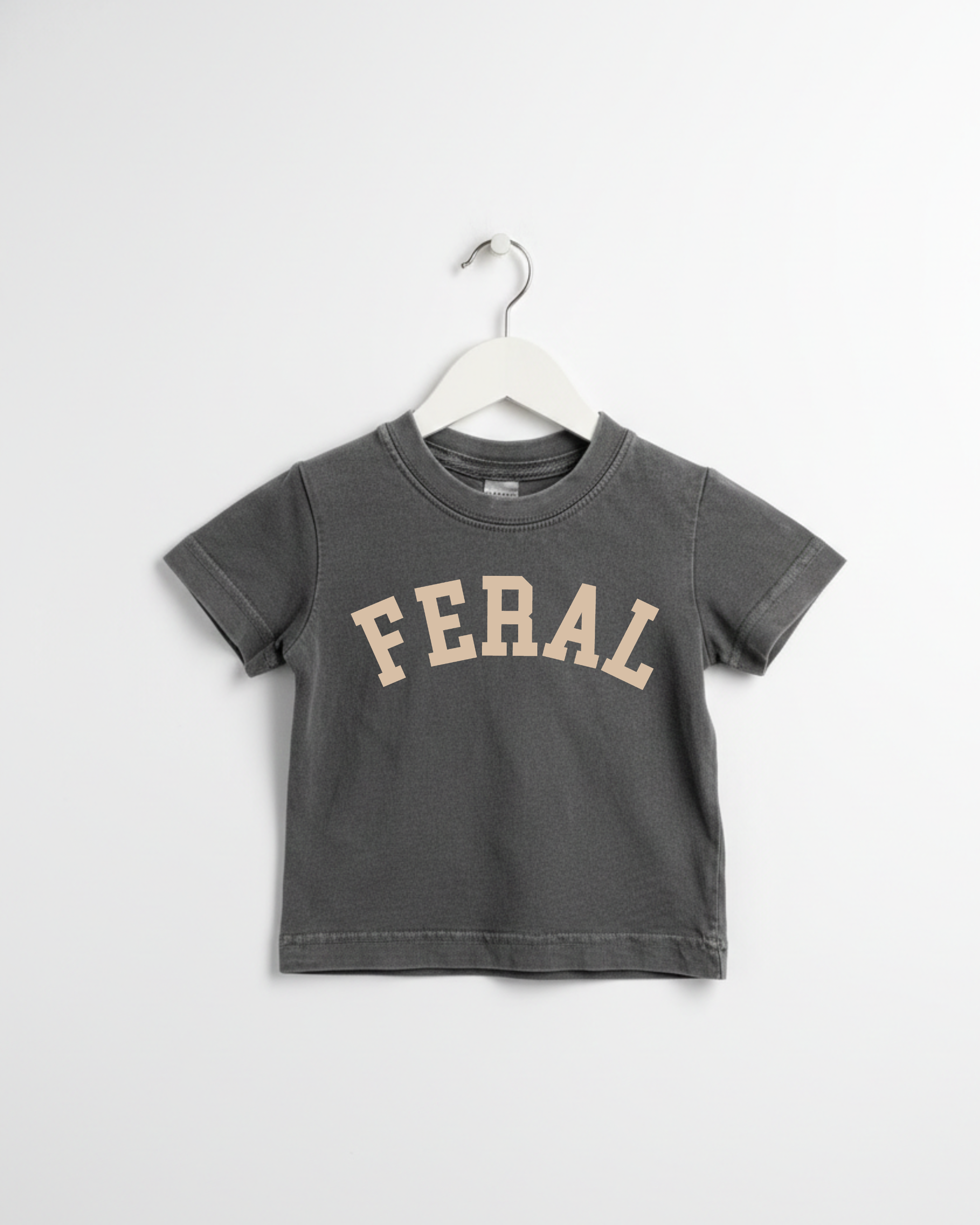 FERAL Graphic Crew Neck Tee for Kids - Soft Pre-Shrunk Cotton - front view