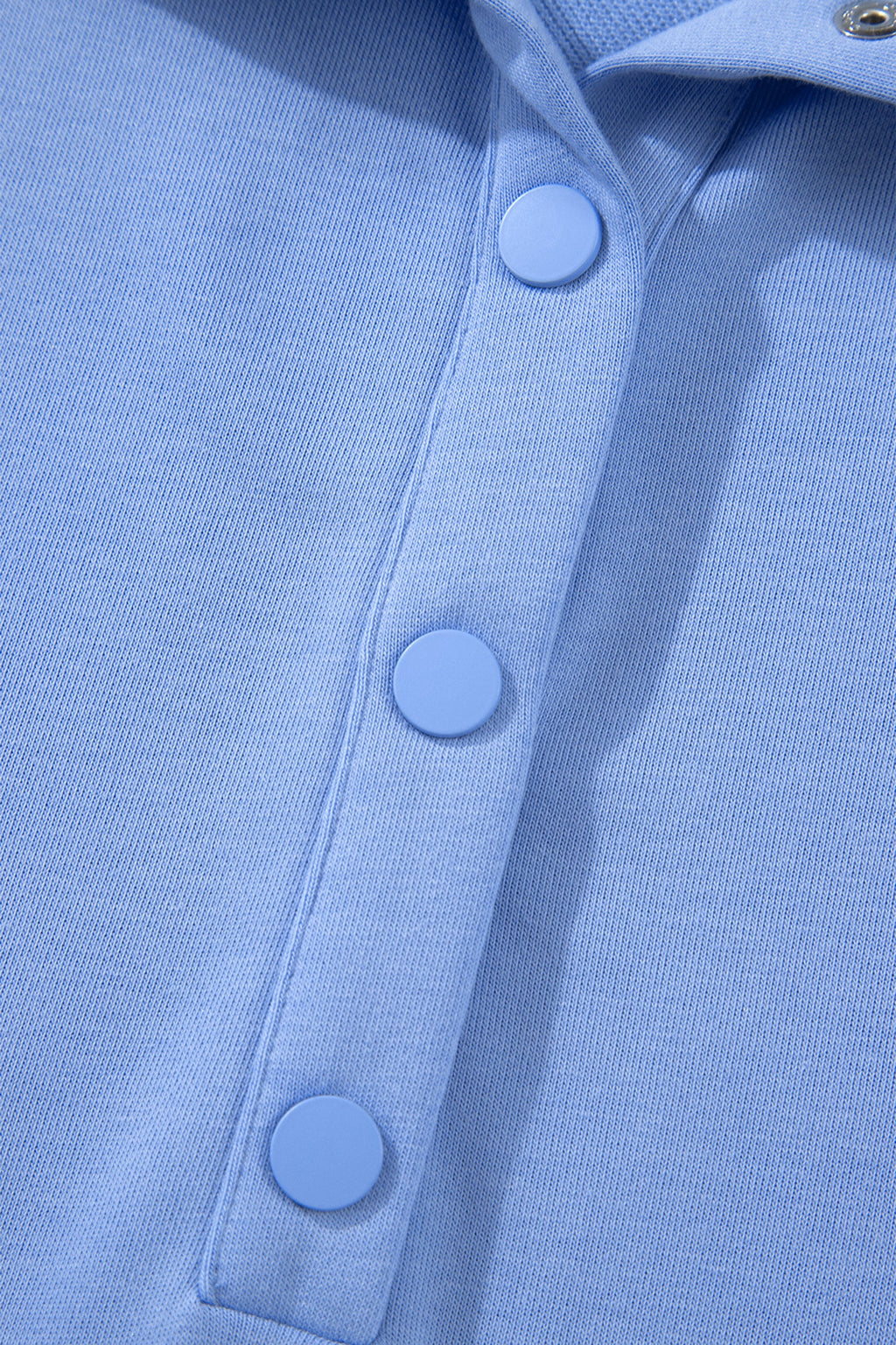 Zaylee Hem Pullover Mini Dress in Light Blue, Sporty Casual