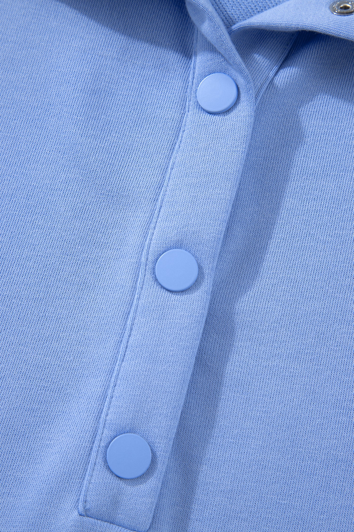 Zaylee Hem Pullover Mini Dress in Light Blue, Sporty Casual