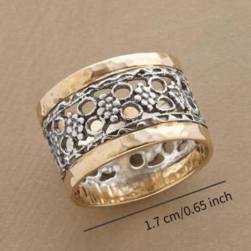 Retro Distressed Wide-ring Versatile And Easy To Match