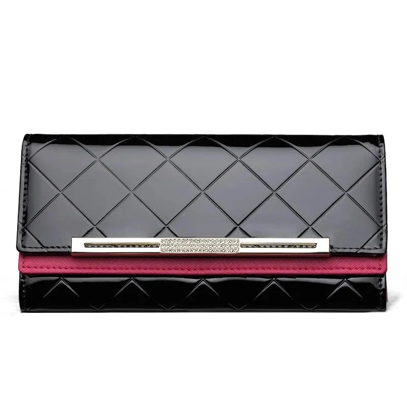 Luxury Women's Cowhide Leather Party Clutch Wallet