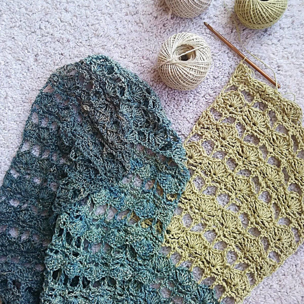 Fields of Home Scarf Crochet Kit with Recycled Silk Yarn