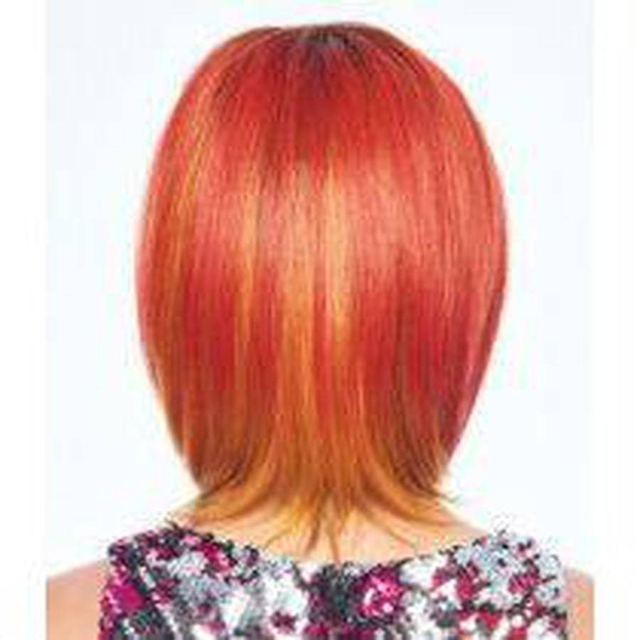 Fierce Fire Fantasy Wig in Orange and Red - Bold Glamour Style