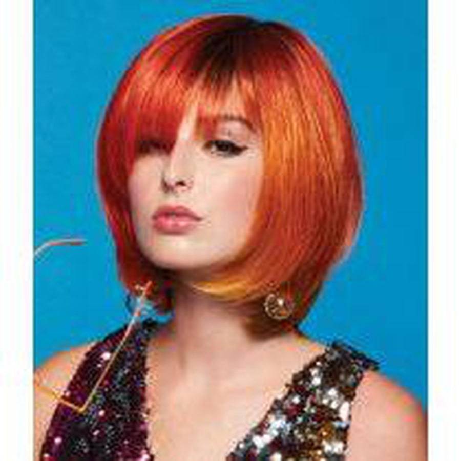 Fierce Fire Fantasy Wig in Orange and Red - Bold Glamour Style