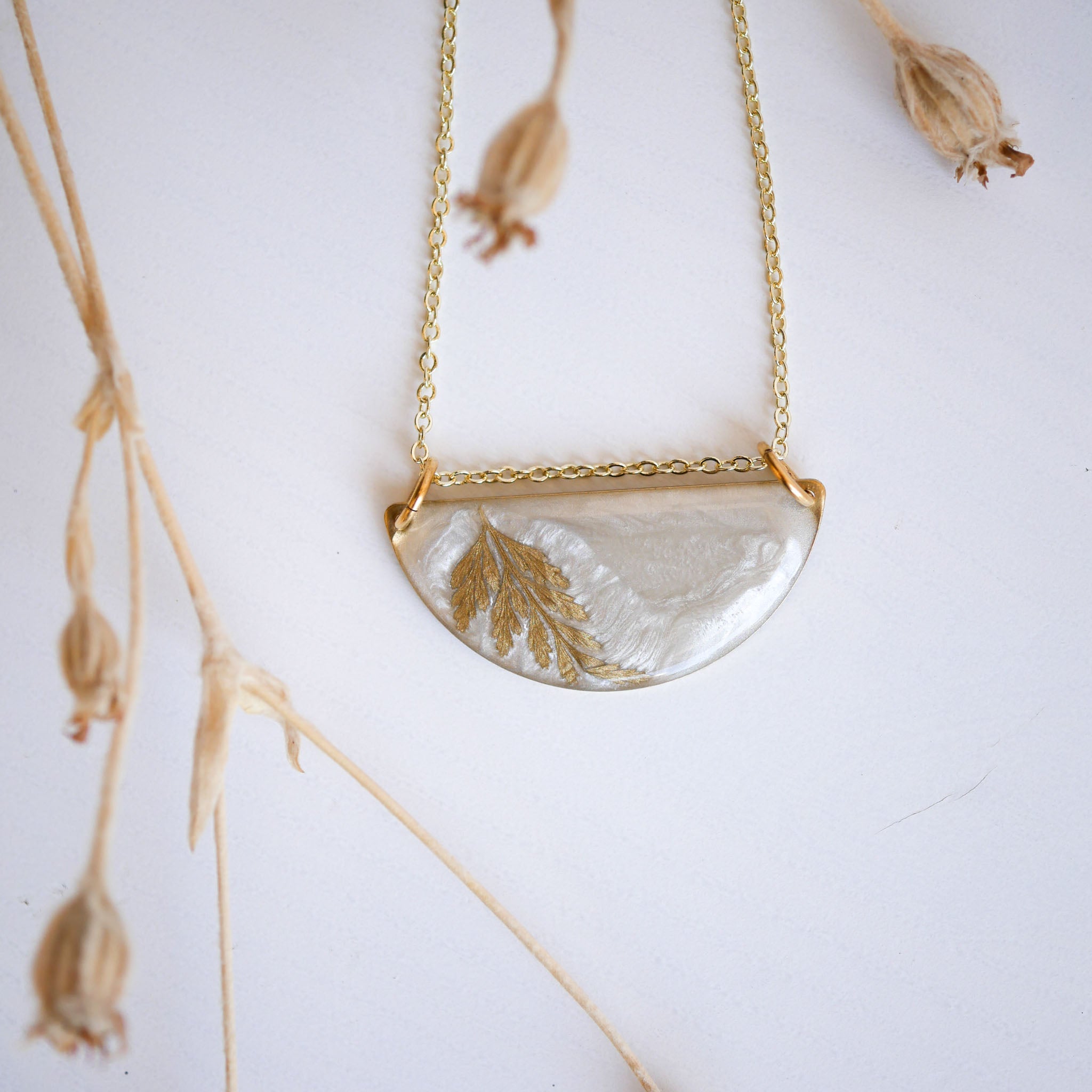 Gold Fern Necklace
