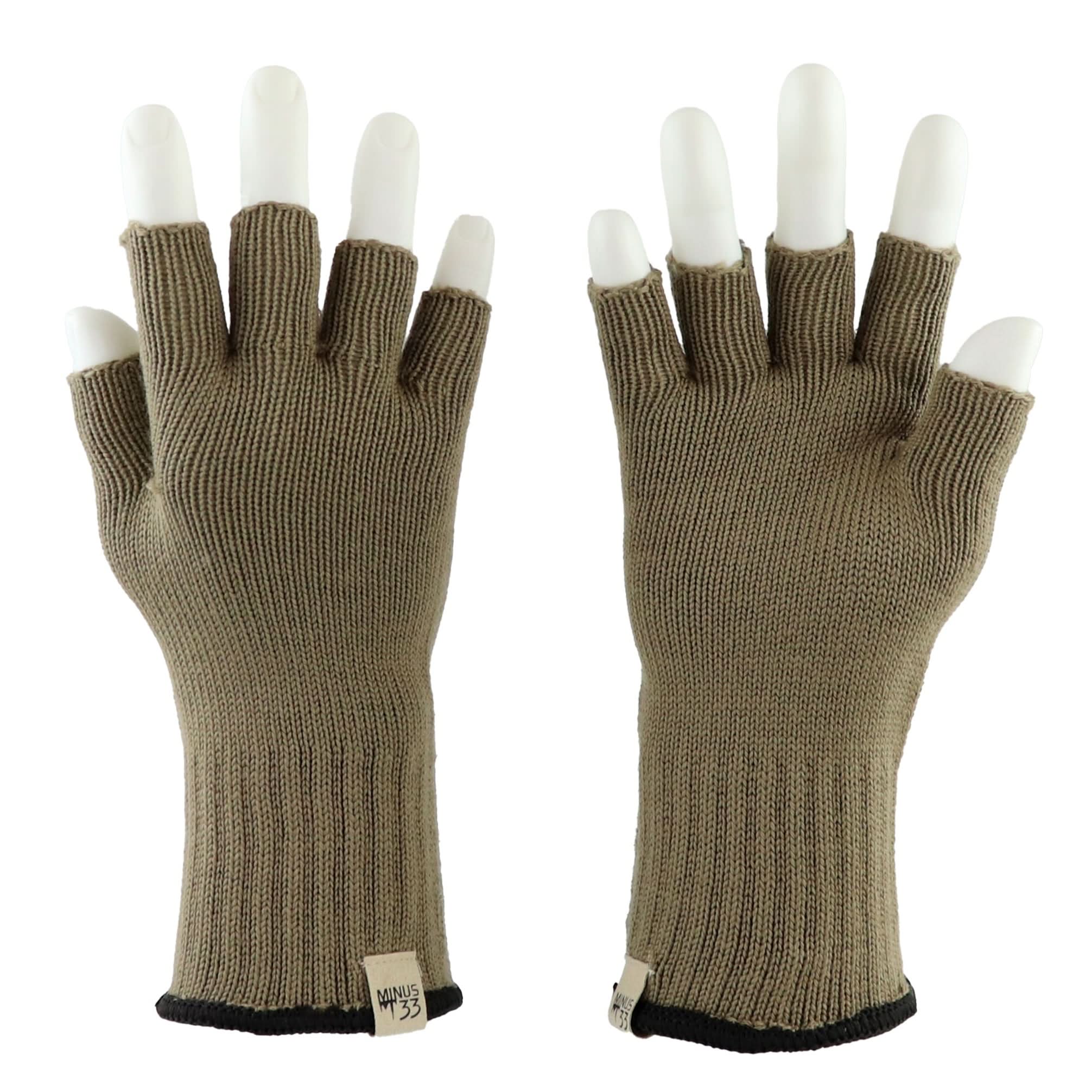 Unisex Merino Wool Fingerless Gloves for Outdoor Utility