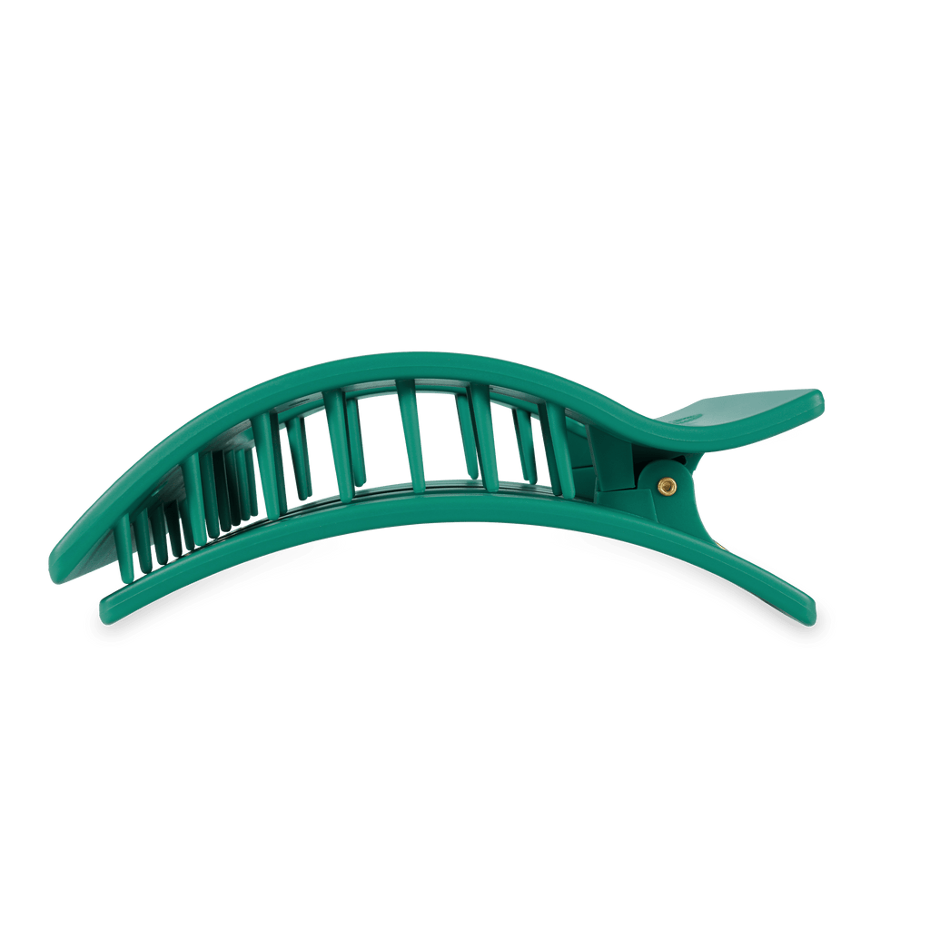 Large Flat Rectangle Hair Clip in Fir Real Green