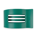 Large flat rectangular hair clip in a deep Fir Real green color.