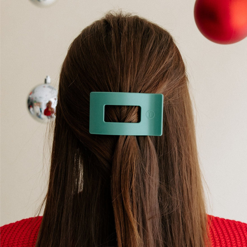 Fir Real Small Flat Rectangle Hair Clip for Secure Styling