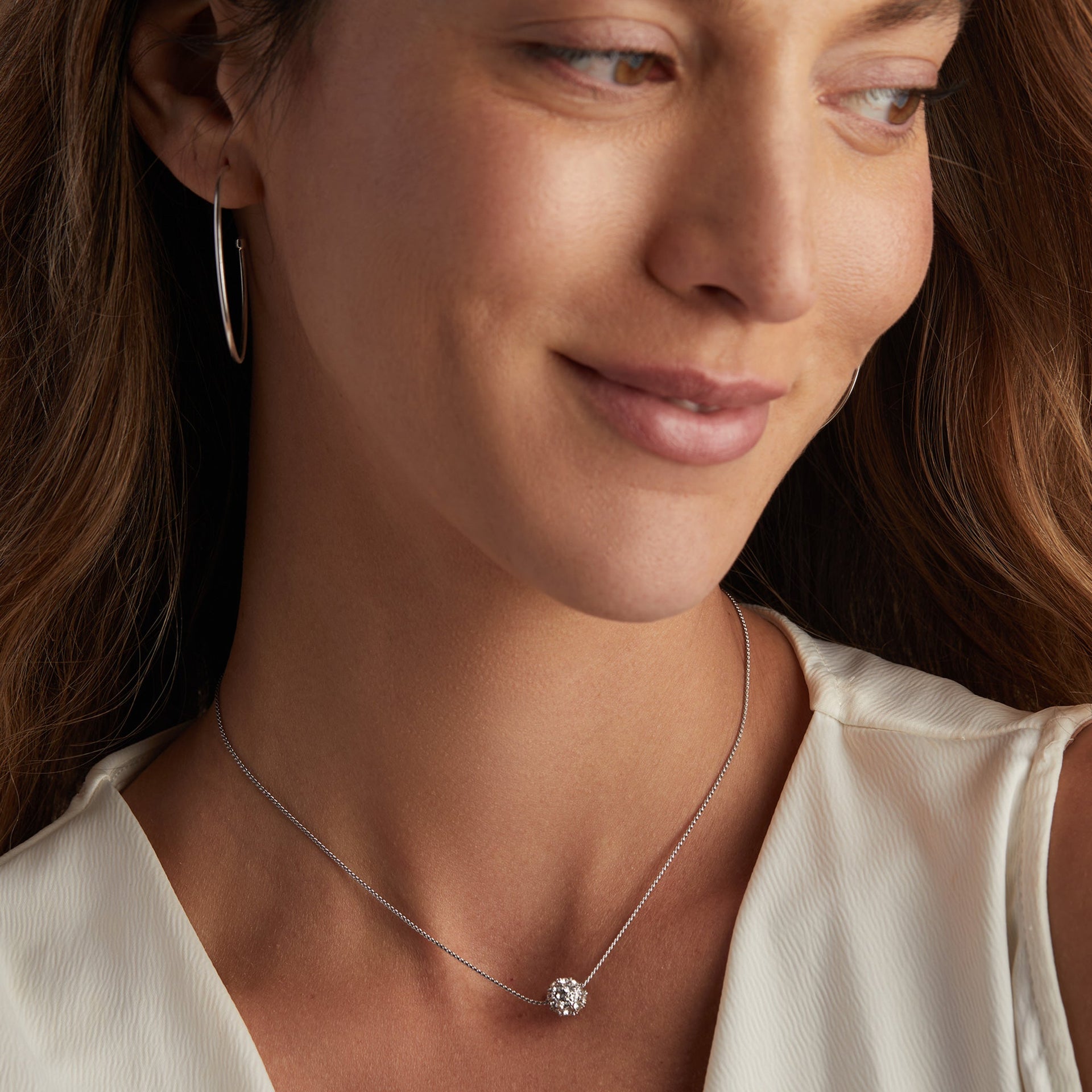 Fireball Necklace with Sparkling Crystal Pendant for Elegant Style