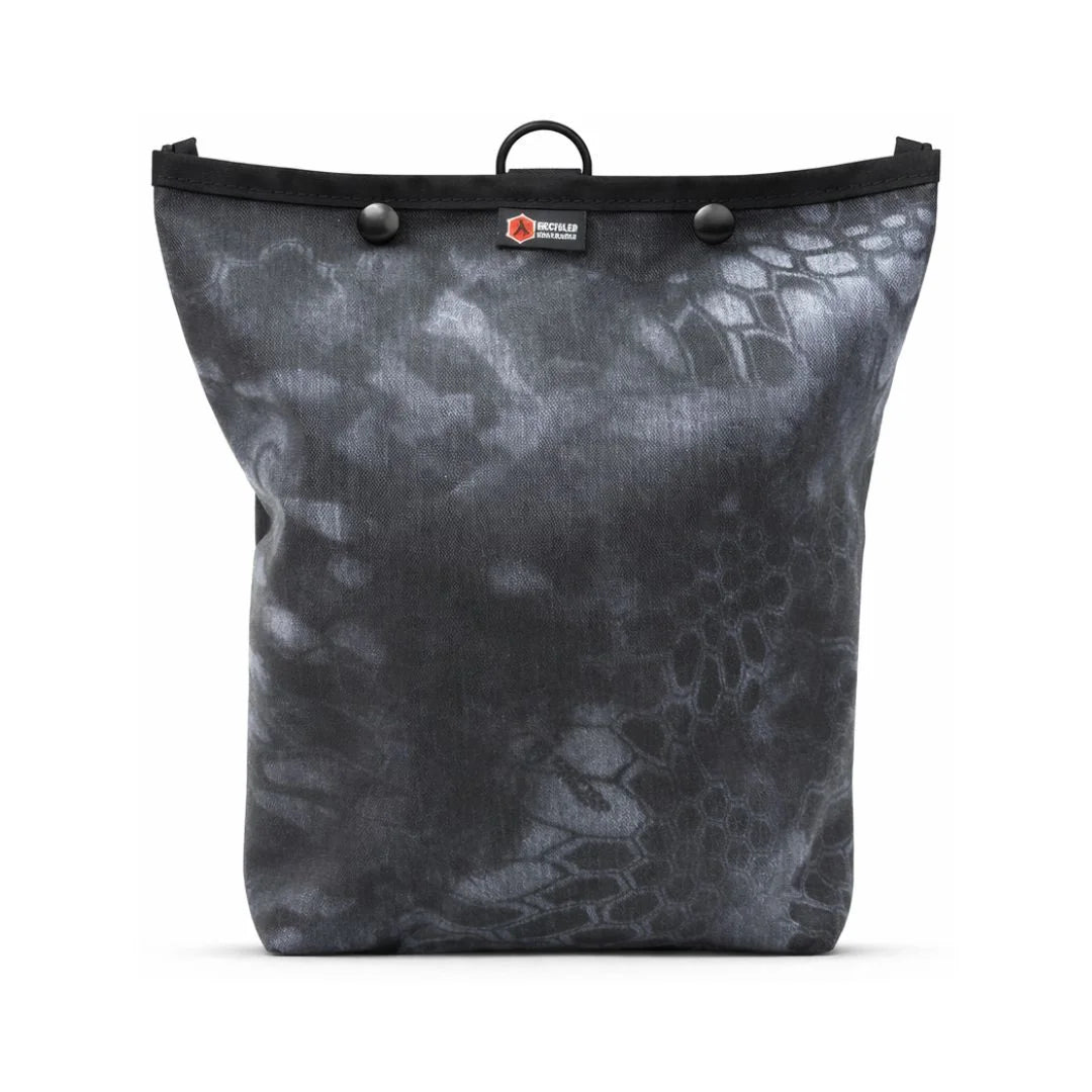 Firefighter SCBA Mask Bag in black and grey, designed for tactical facepiece storage.