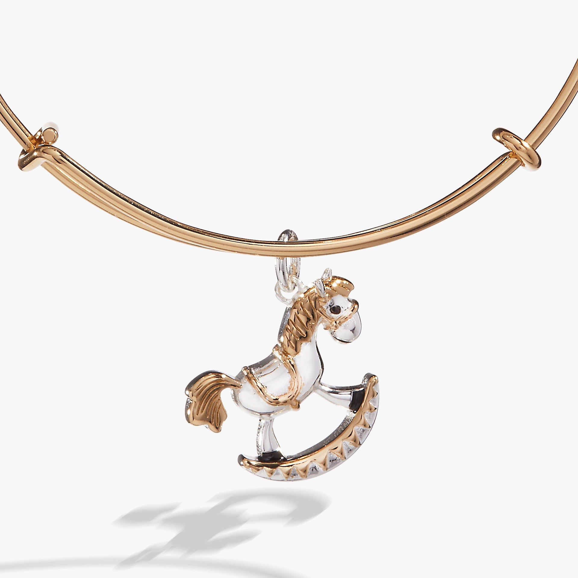 Two-Tone Rocking Horse First Birthday Keepsake Bangle Bracelet