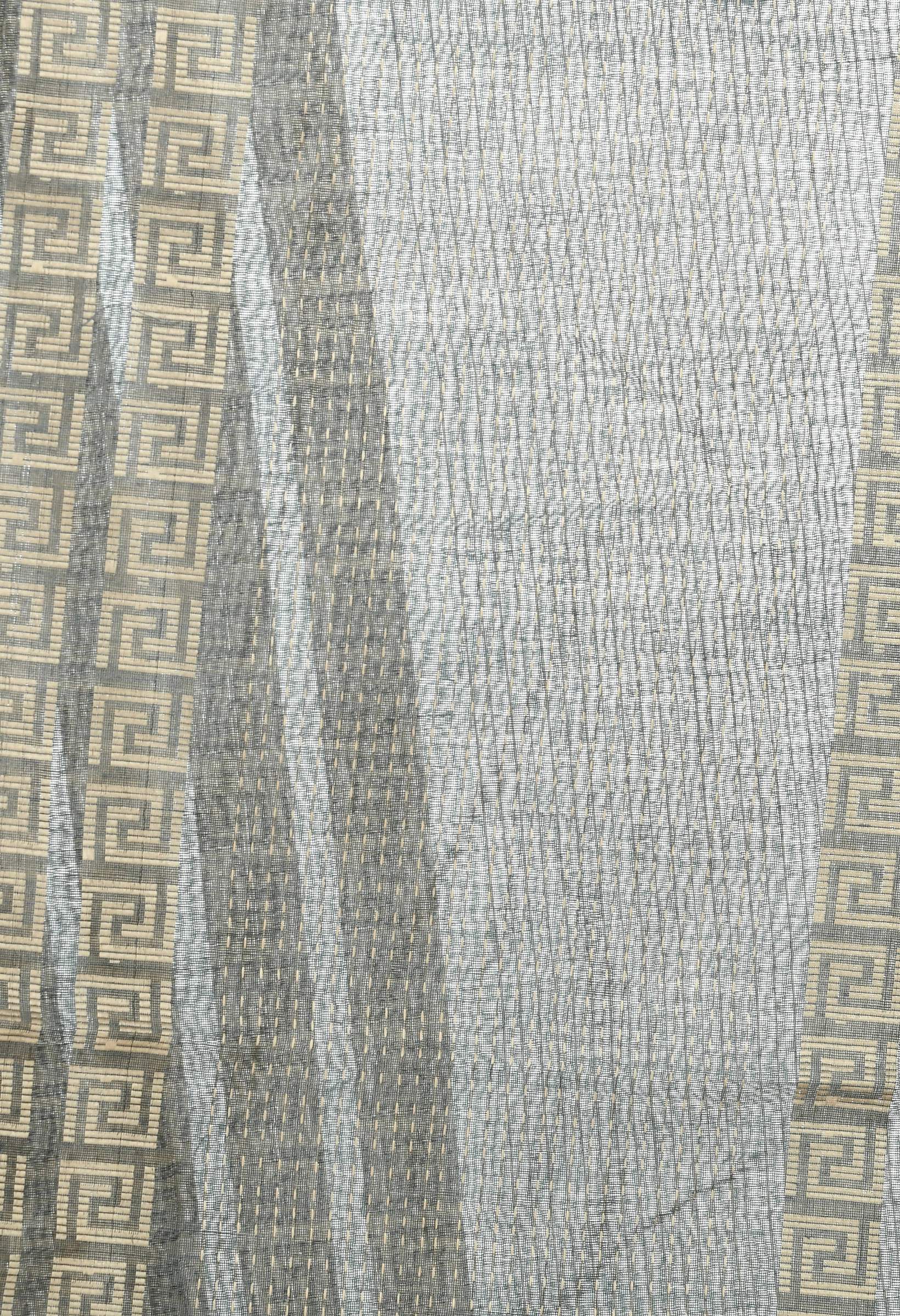 Grey Handloom Cotton Dupatta for Women - Versatile Ethnic Accessory