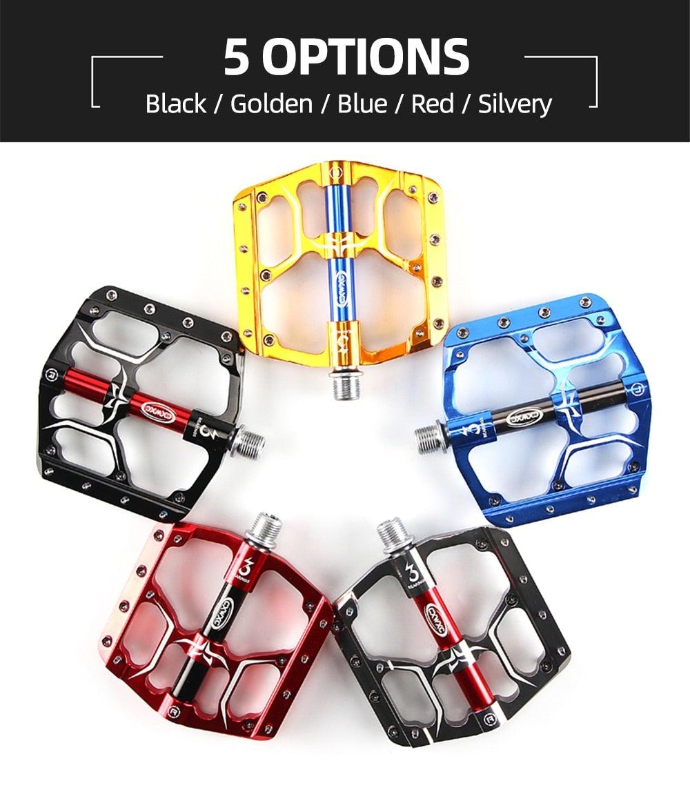 CXWXC Wide Platform Flat Bike Pedals, Aluminum Sealed Bearings