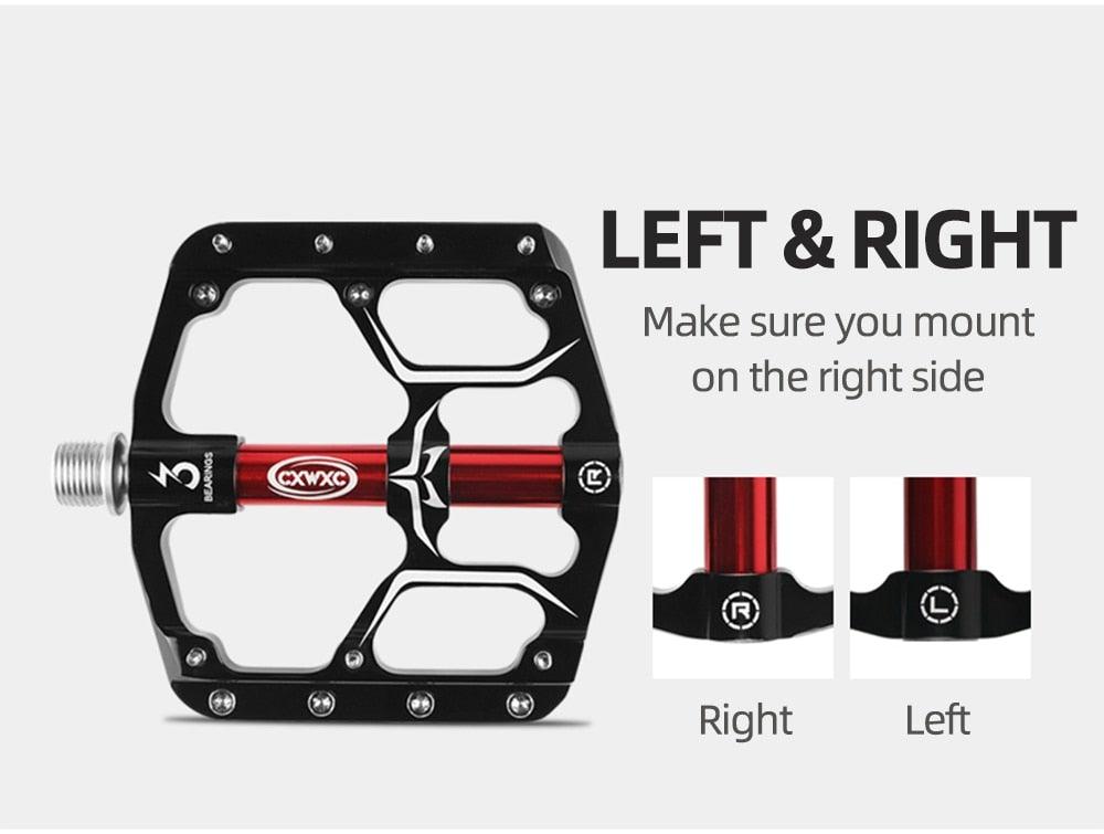 CXWXC Wide Platform Flat Bike Pedals, Aluminum Sealed Bearings