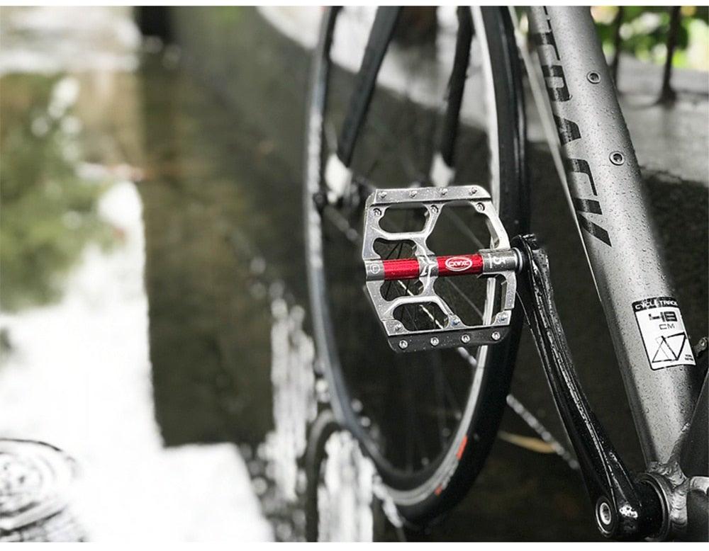 CXWXC Wide Platform Flat Bike Pedals, Aluminum Sealed Bearings