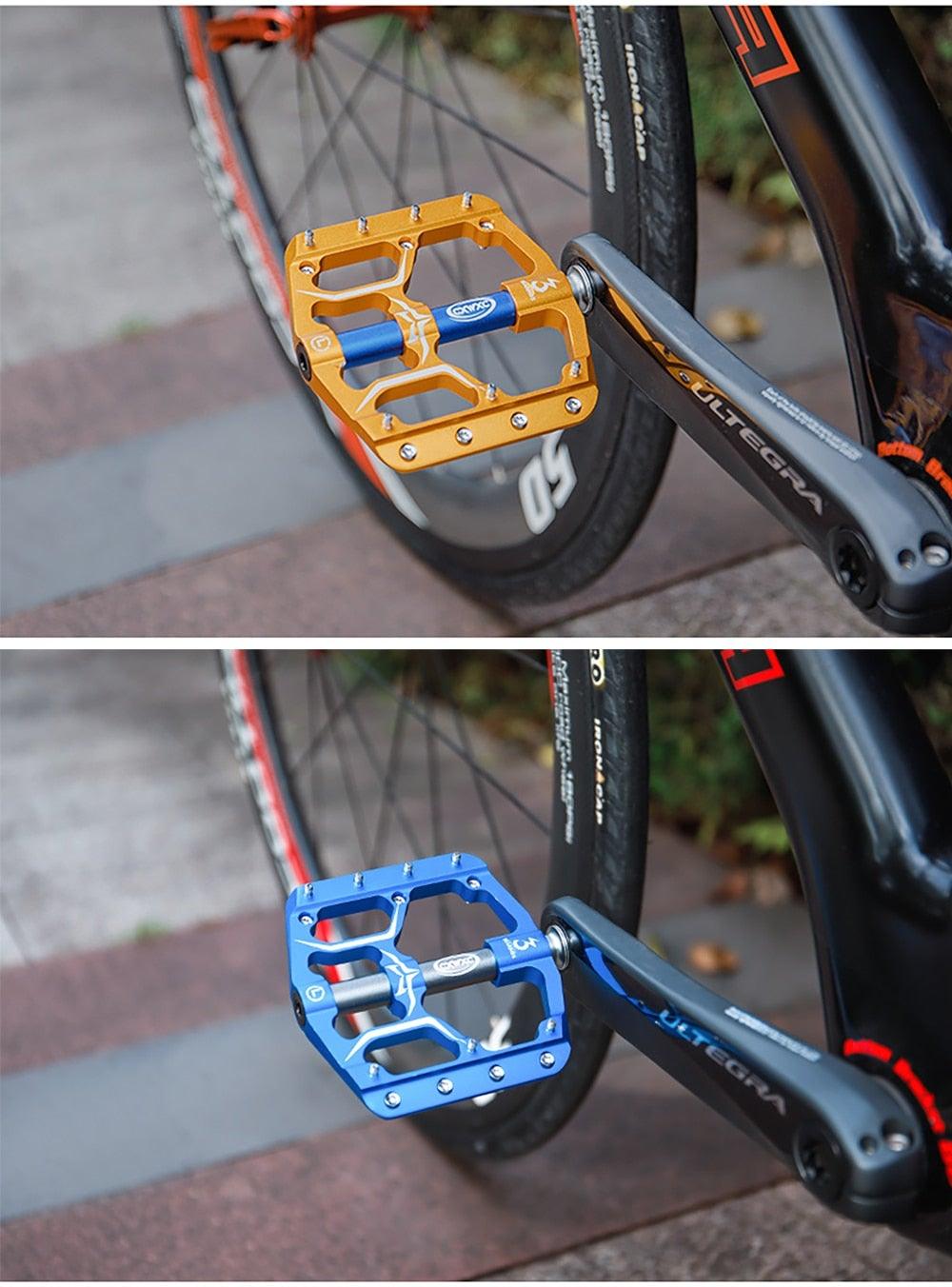 CXWXC Wide Platform Flat Bike Pedals, Aluminum Sealed Bearings