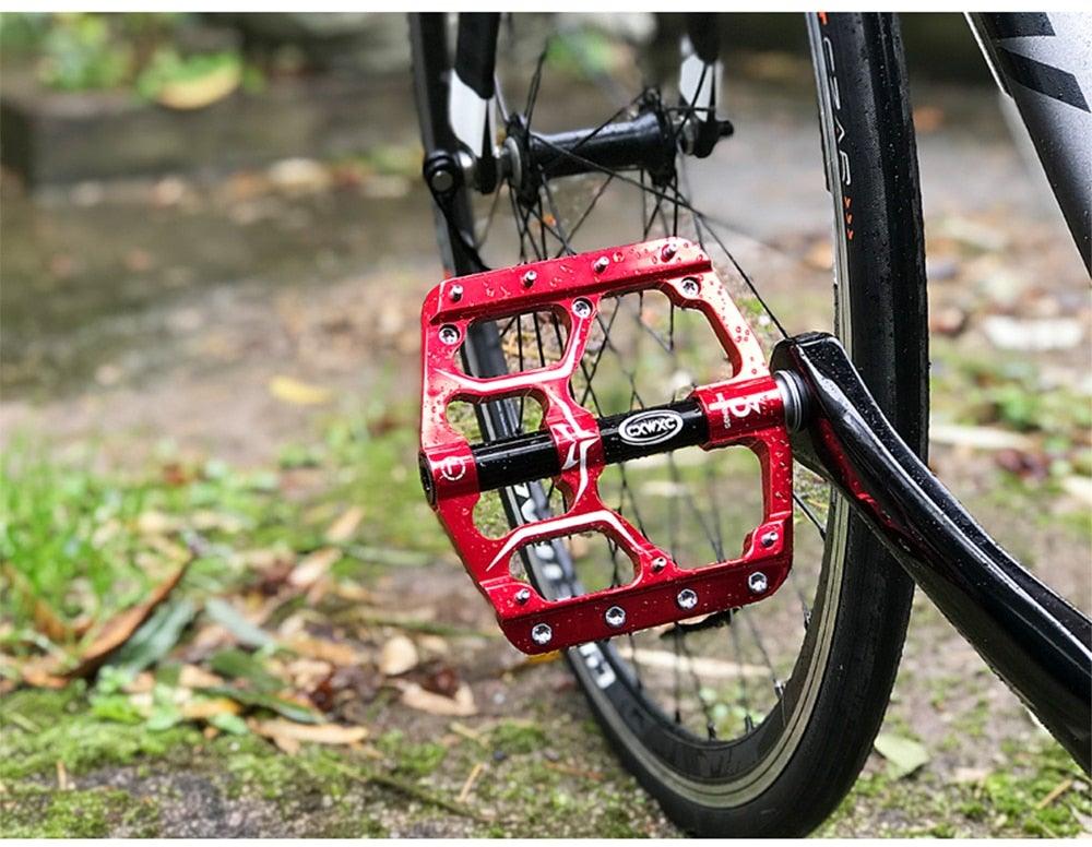CXWXC Wide Platform Flat Bike Pedals, Aluminum Sealed Bearings