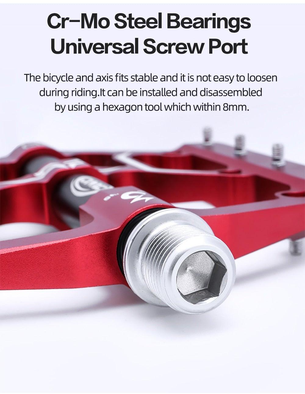 CXWXC Wide Platform Flat Bike Pedals, Aluminum Sealed Bearings
