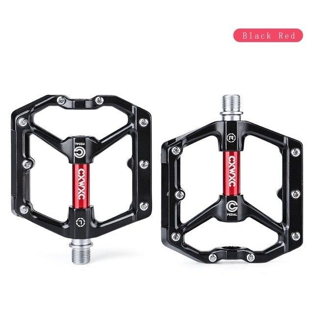 Aluminum Mountain Bike Flat Pedals with 3 Sealed Bearings