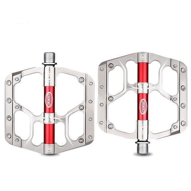 Aluminum Mountain Bike Flat Pedals with 3 Sealed Bearings