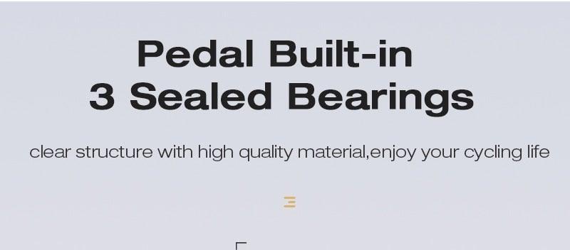 Aluminum Mountain Bike Flat Pedals with 3 Sealed Bearings