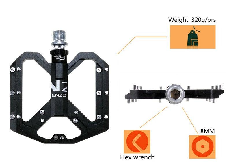 Ultralight CNC Aluminum Mountain Bike Pedals - Sealed 3 Bearing