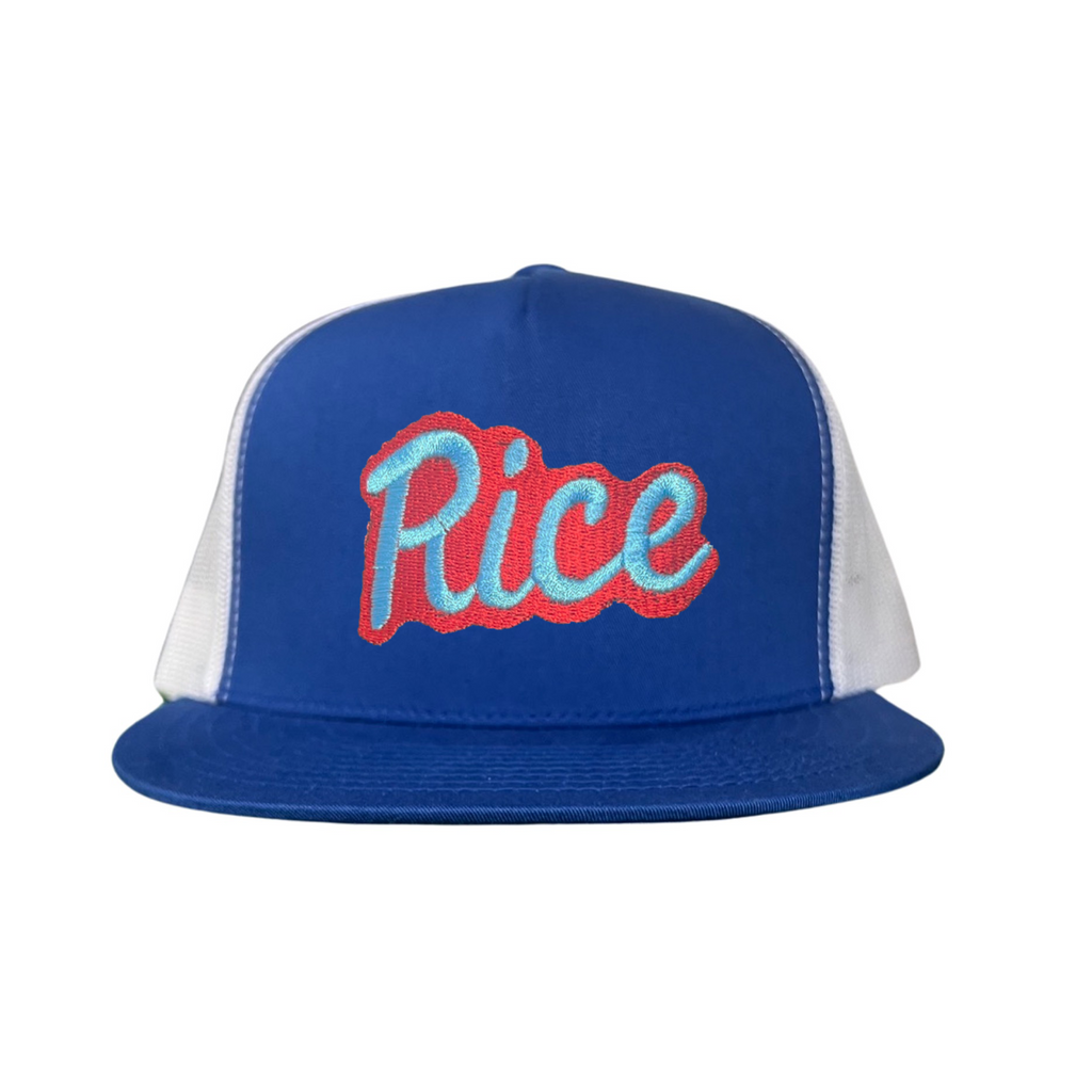 Rice Owls Retro Script Embroidered Sporty Streetwear Hat